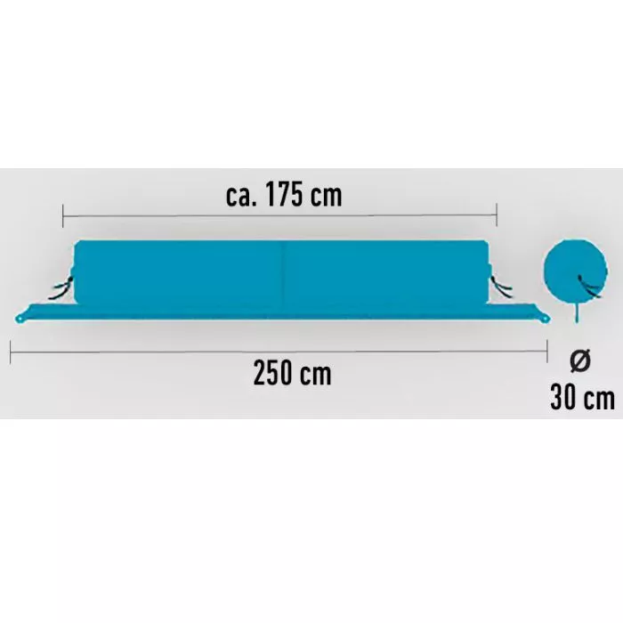 Verbindbare Kissenrolle Bent XL Lounger, Hawaiian Ocean 2 Verbindbare Kissenrolle Bent XL Lounger, Hawaiian Ocean – Bild 2