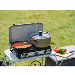 Campingkocher Campingaz Camping Kitchen 2 Maxi CV -Campingbedarf Geschäft camping tischgrill campingaz camping kitchen 2maxi cv 2 flammenkocher 1000 7 26240