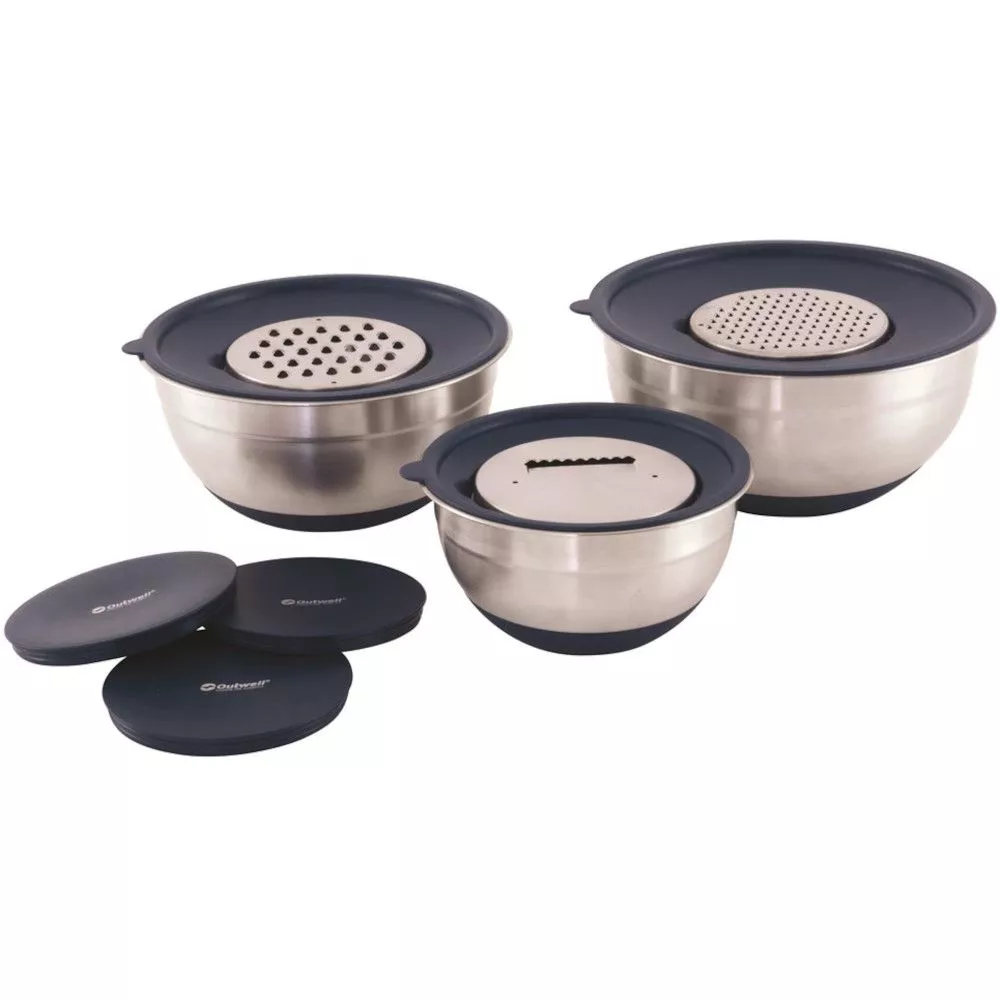 Camping-Schüsselset Outwell Chef Mit Deckeln Und Reiben 2 Camping-Schüsselset Outwell Chef Mit Deckeln Und Reiben – Bild 2