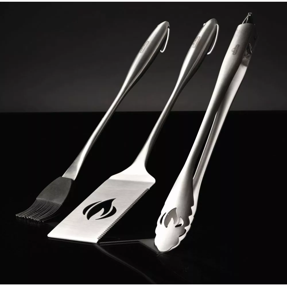 Napoleon 3-teiliges PRO Grillbesteck-Set, Edelstahl 2 Napoleon 3-teiliges PRO Grillbesteck-Set, Edelstahl – Bild 2