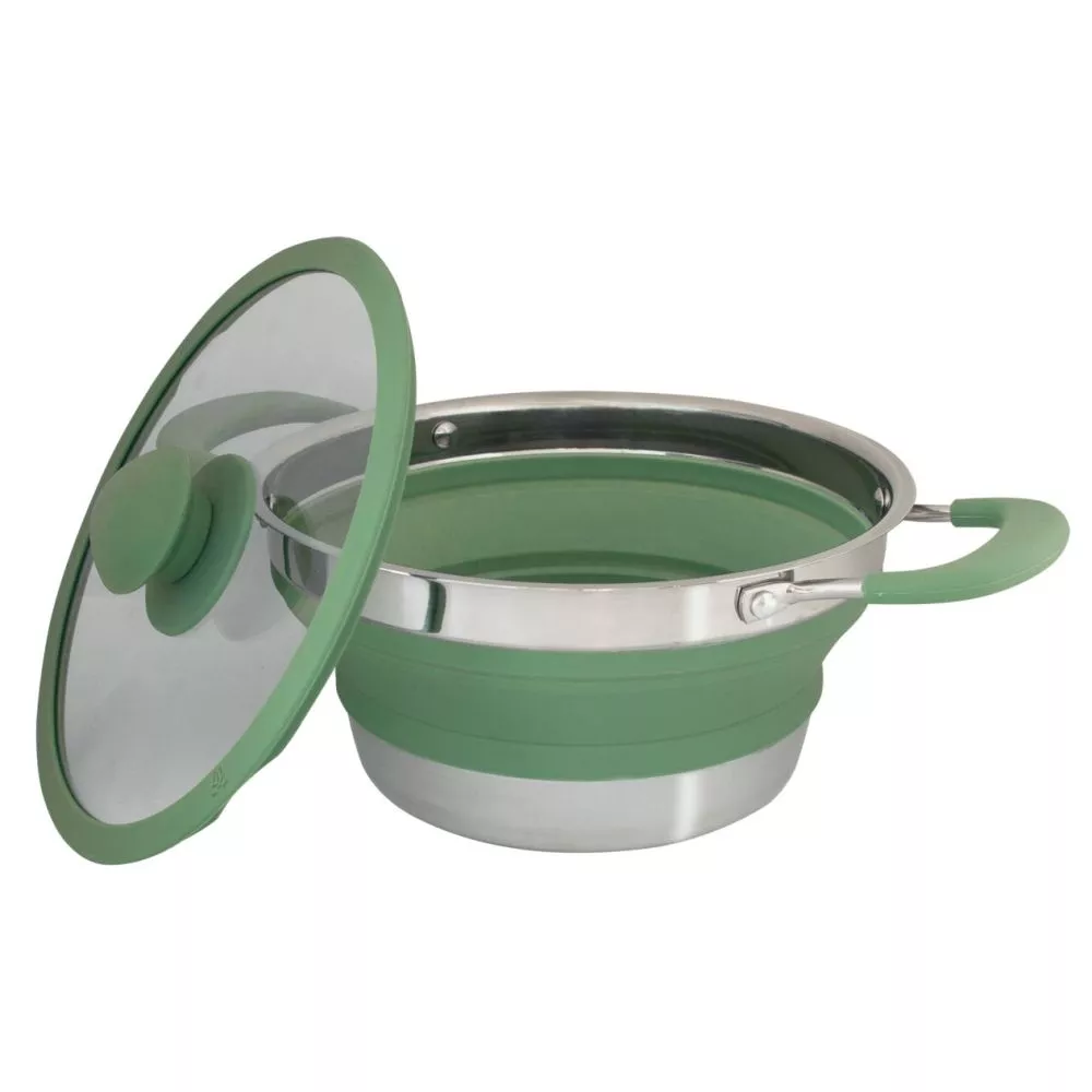 Camping-Kochtopf Eurotrail Mit Deckel 3,5 Liter, Pastellgrün 1 Camping-Kochtopf Eurotrail Mit Deckel 3,5 Liter, Pastellgrün