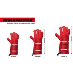 Feuermeister Premium BBQ Grillhandschuhe, Leder, Grösse 8 7 Feuermeister Premium BBQ Grillhandschuhe, Leder, Grösse 8 -Campingbedarf Geschäft feuermeister grillhandschuhe groesse 8 laenge 30cm rindspaltleder rot hitzebestaendig 1000 3 24665