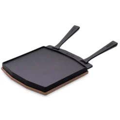 Ooni Doppelseitige Grillpfanne Aus Gusseisen -Campingbedarf Geschäft gallte seite fuer fajitas spiegeleier gusseisen grillpfanne doppelseitig abnehmbare griffe ooni 1000 2 25105