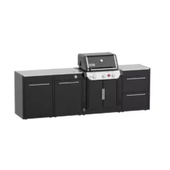 Weber Outdoorküche BBQ-Kitchen 331, 3 Modul Für Genesis EPX-335 -Campingbedarf Geschäft gas grillkueche weber kitchen 3er set genesis epx 335 draussen grillen outdoor kueche schwarz seitenbrenner 3 edelstahlbrenner 1000 2 26526
