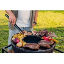 Höfats BBQ-Tool-Set, 3-teilig, Schwarz -Campingbedarf Geschäft grillen mit hoefats grillzange aus edelstahl in schwarz grillwerkzeug zubehoer einfache reinigung in der spuelmaschine 1000 5 27424