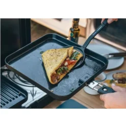 Cadac Dometic Universal Backplatte -Campingbedarf Geschäft grillzubehoer cadac dometic 2cook3 aluminium backplatte glatt abnehmbarer griff lecker pfannkuchen spiegelei 1000 5 26219