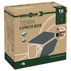 Campinggeschirr-Set Brunner Lunch Box PLA Tierra Forest C14 -Campingbedarf Geschäft gruenes geschirr set brunner lunchbox pla tierra forest c14 16 teiliges campinggeschirr set teller tassen 4 personen 1000 2 26162