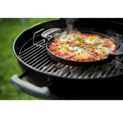 Weber CRAFTED Pfanne - Gourmet BBQ System -Campingbedarf Geschäft gusseiserne grillpfanne weber crafted pfanne gbs gourmet bbq system grill zubehoer 1000 2 7306