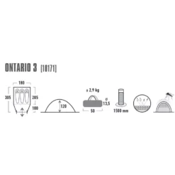 Zelt High Peak Ontario 3 -Campingbedarf Geschäft high peak ontario 3 groessentabelle zeltmasse 1000 5 15149