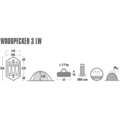 Trekkingzelt High Peak Woodpecker 3 LW 19 Trekkingzelt High Peak Woodpecker 3 LW -Campingbedarf Geschäft high peak woodpecker 3 lw groessenangaben masse 1000 9 22789