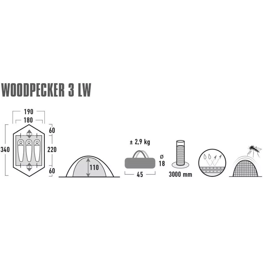 Trekkingzelt High Peak Woodpecker 3 LW 10 Trekkingzelt High Peak Woodpecker 3 LW – Bild 10