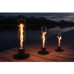 Höfats Spin 1500 Tischfeuer, Schwarz -Campingbedarf Geschäft hoefats tischfeuer schwarz spin 1500 ambiente lampe inklusive loeschdeckel 1000 3 27215