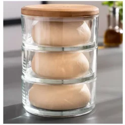 Ooni Stapelgefäss-Set -Campingbedarf Geschäft kein teigverkleben teig gehen lassen stapel glasgefaess 3er set ooni 1000 6 25116