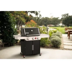 Gasgrill Weber Genesis E-325s Gas Grill, Black | Ausstellungsstück -Campingbedarf Geschäft leistungsstarker gasgrill weber genesis e325s black gas grill 1000 17 28686