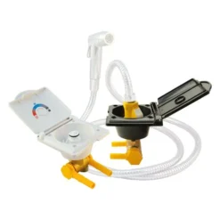 Lilie Duschanschluss Aussen, Ø 12 Mm, Weiss -Campingbedarf Geschäft lilie duschanschluss aussen fuer warm und kaltwasser in schwarz und weiss erhaeltlich sanitaer zubehoer 1000 2 28610