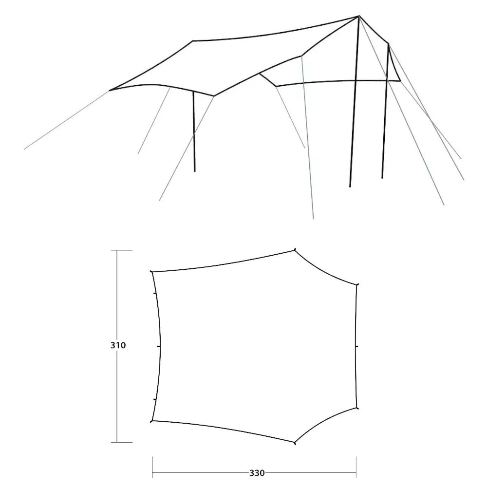 Sonnensegel Outwell Canopy Tarp M 2 Sonnensegel Outwell Canopy Tarp M – Bild 2