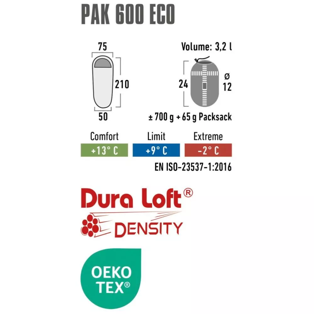 Mumienschlafsack High Peak Pak 600 Eco 5 Mumienschlafsack High Peak Pak 600 Eco – Bild 5