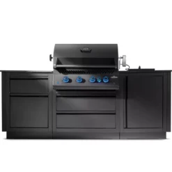 Outdoorküche Napoleon OASIS Compact 105 Mit BIG32-1 Und Einbau Sizzle Zone, Mattschwarz