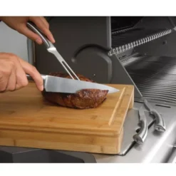 Napoleon PRO Schneidebrett Mit Edelstahlschalen -Campingbedarf Geschäft napoleon pro schneidebrett bambusbrett grillzubehoer 4 3 11801