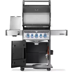Gasgrill Napoleon Rogue PRO-S 425 RSIB, Schwarz -Campingbedarf Geschäft napoleon rogue pro s 425 deckelthermometer accu probe sizzle zone wave grillrost gusseisen 1000 4 20094