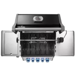Gasgrill Napoleon Rogue PRO-S 425 RSIB, Schwarz -Campingbedarf Geschäft napoleon rogue pro s 425 deckelthermometer inklusive drehspiess sizzle zone abklappbarer seitenbrenner 1000 10 20094