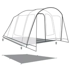 Unterlage Outwell Footprint Monterey 4 Air -Campingbedarf Geschäft outwell monterey 4 air footprint skizze unterlage familien campingzelt 2 27518