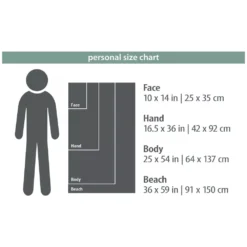 Strandhandtuch PackTowl Personal Handtuch | Beach 91x150cm | Sage -Campingbedarf Geschäft packtowl personal handtuch groessenuebersicht face hand body beach 1000 2 24953