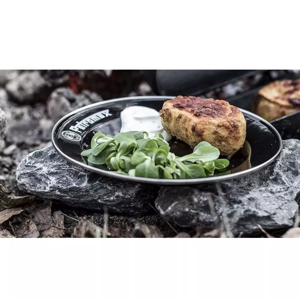 Petromax Emaille-Teller, Schwarz, 2 Stück, Ø 18cm 3 Petromax Emaille-Teller, Schwarz, 2 Stück, Ø 18cm – Bild 3