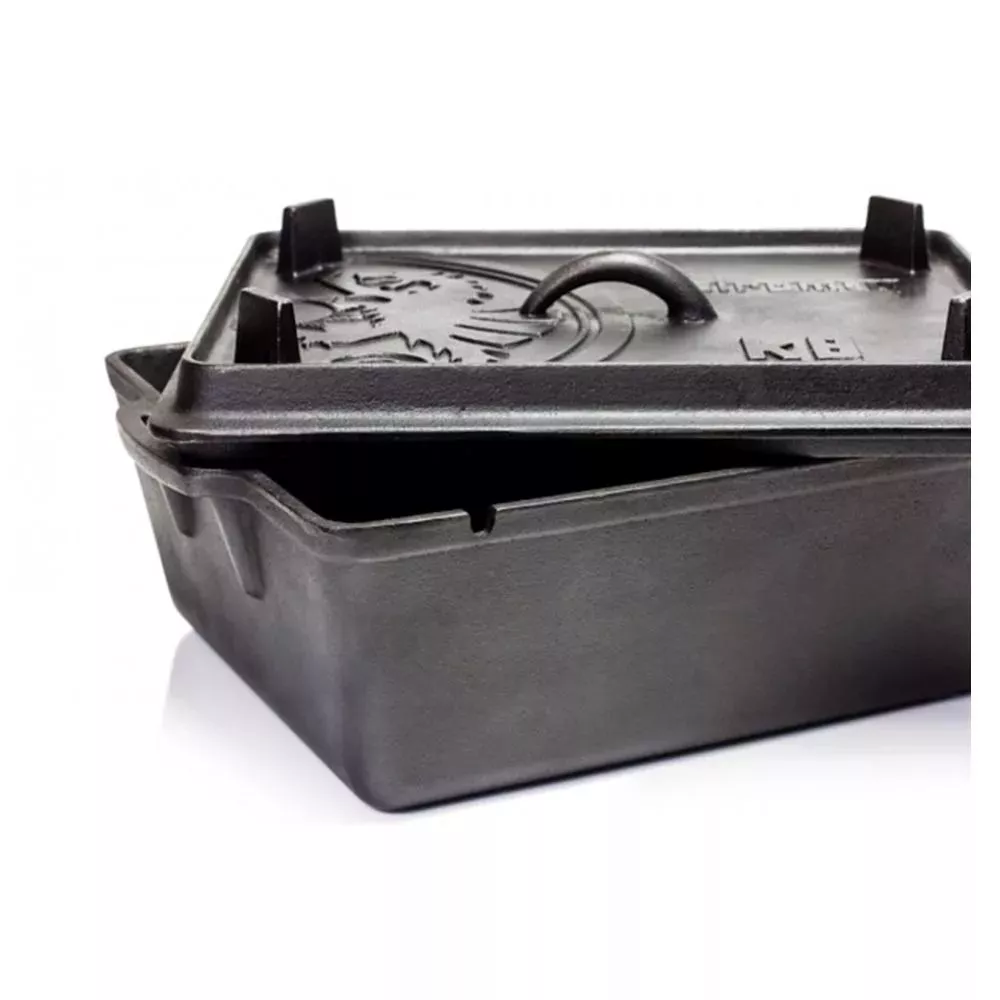 Gusseisen Petromax Kastenform Mit Deckel K8, Volumen 5,5 Liter 2 Gusseisen Petromax Kastenform Mit Deckel K8, Volumen 5,5 Liter – Bild 2