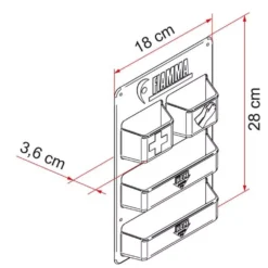 Fiamma Ordnungssystem -Campingbedarf Geschäft skizze abmessung fiamma ordnungssystem utensilien immer griffbereit haben 1000 2 27078
