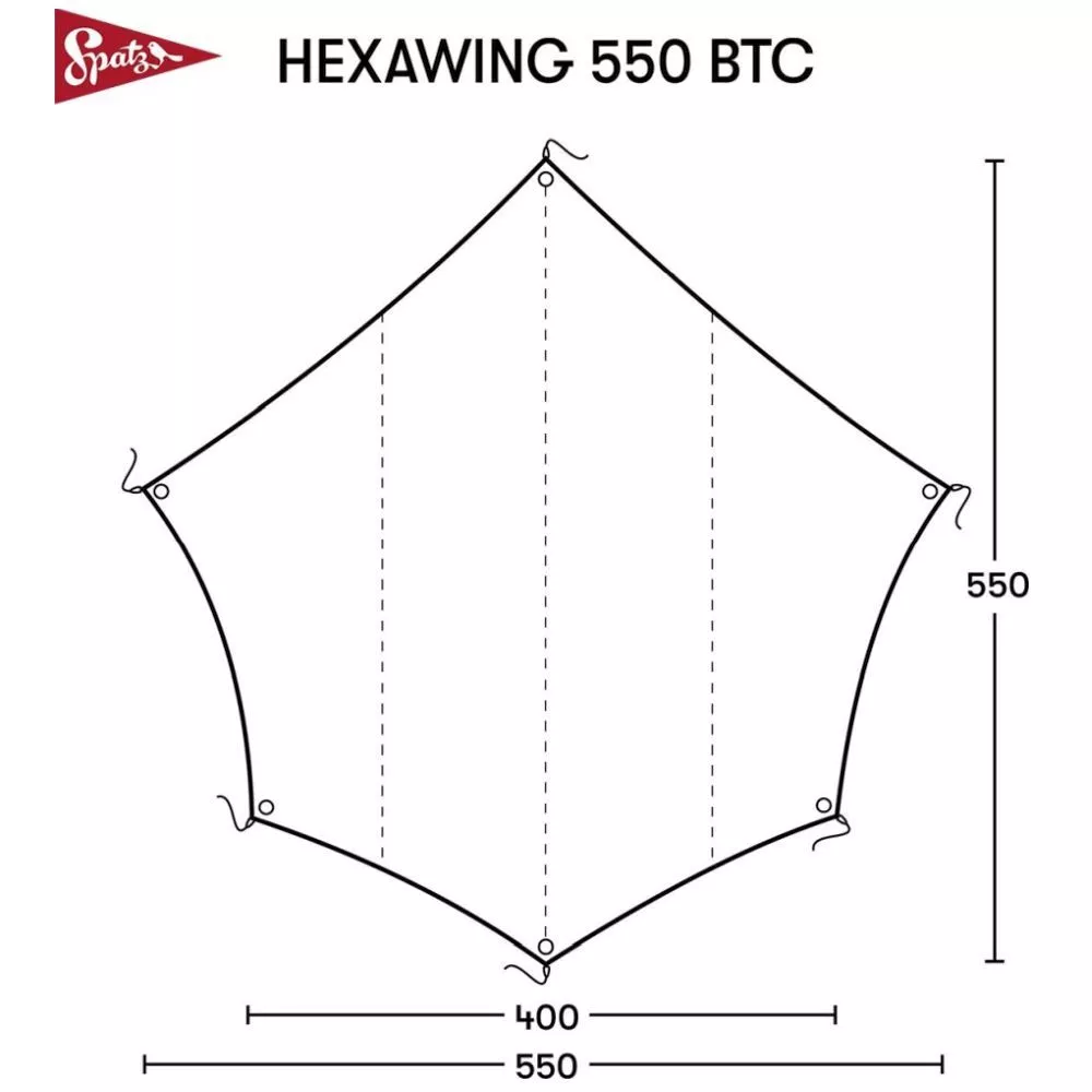 Tarp Spatz Hexawing 550 BTC 2 Tarp Spatz Hexawing 550 BTC – Bild 2