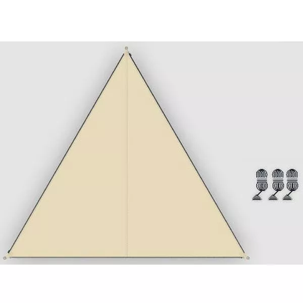 Sonnensegel Bent TC-Zip-Canvas Single, Sand 2 Sonnensegel Bent TC-Zip-Canvas Single, Sand – Bild 2