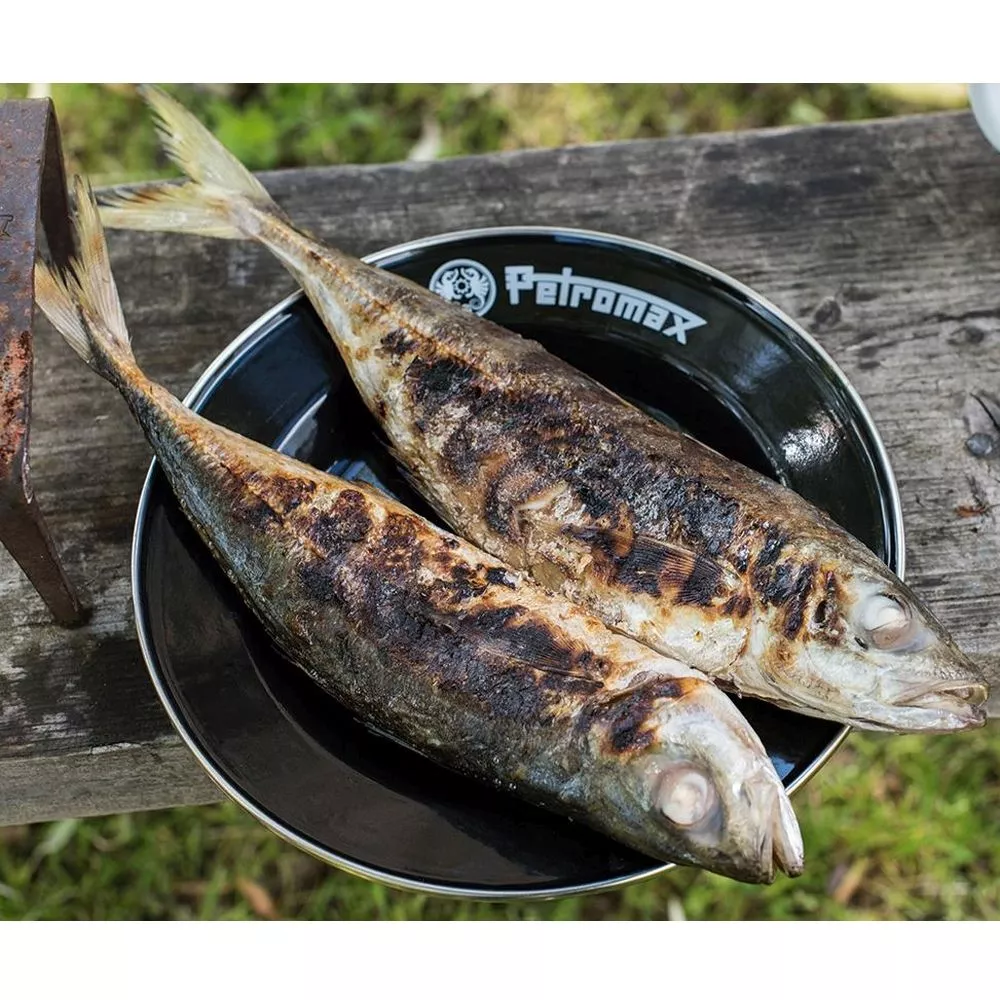 Petromax Emaille-Teller, Schwarz, 2 Stück, Ø 26 Cm 2 Petromax Emaille-Teller, Schwarz, 2 Stück, Ø 26 Cm – Bild 2