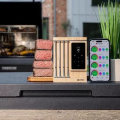 Kabelloses Grillthermometer Traeger MEATER Pro XL Retail EU Region -Campingbedarf Geschäft traeger fleischthermometer meater pro xl grillzubehoer kabellos vier edelstahlthermometer 1000 6 27599