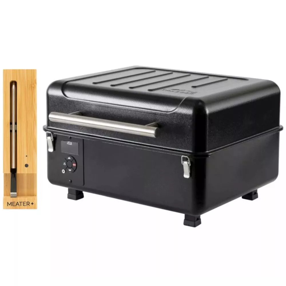 Tragbarer Pelletgrill Traeger Ranger, Schwarz, Inklusive Meater Plus 1 Tragbarer Pelletgrill Traeger Ranger, Schwarz, Inklusive Meater Plus