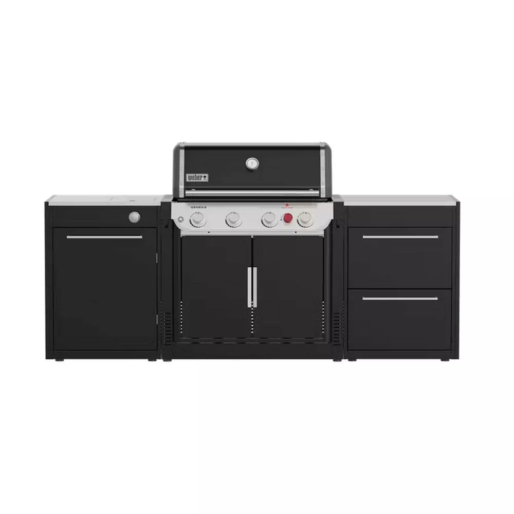 Weber Outdoorküche BBQ-Kitchen 231, 2er Set Für Genesis E-435 Mit Seitenkocher 1 Weber Outdoorküche BBQ-Kitchen 231, 2er Set Für Genesis E-435 Mit Seitenkocher