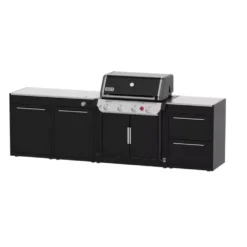 Weber Outdoorküche BBQ-Kitchen 331, 3 Modul Für Genesis E-435 -Campingbedarf Geschäft weber genesis e435 gasgrill outdoor kueche grillkueche tuermodul 2 ladenmodul seitenbrennermodul gasflasche grillzubehoer verstauen 1000 3 26517