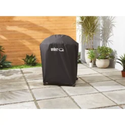 Grillabdeckung, Schutzhaube Weber Premium Abdeckhaube Für Q 1200N Und Q 2200N Mit Stand Oder Rollwagen -Campingbedarf Geschäft weber premium grillabdeckung q 1200n 2200n schutz vor schmitz regen wind schnee 1000 3 28118