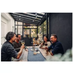 Höfats SPIN 1200 Tischfeuer, Grau -Campingbedarf Geschäft windlicht hoefats spin 1200 grau indoor outdoor tischfeuer dekoration 1000 3 25743