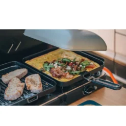 Cadac Dometic Universal Deckel -Campingbedarf Geschäft zubehoer cadac dometic grillplatte backplatte universaldeckel aus aluminium leichte reinigung grau 1000 4 26220